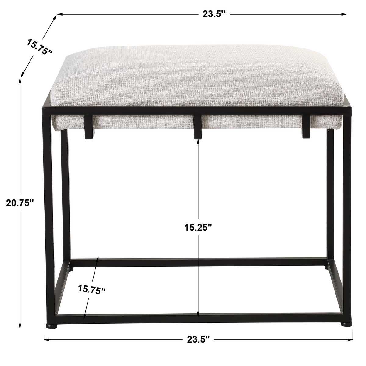 Paradox Small Bench, Black – Furniture by Uttermost | Sutter & Vale