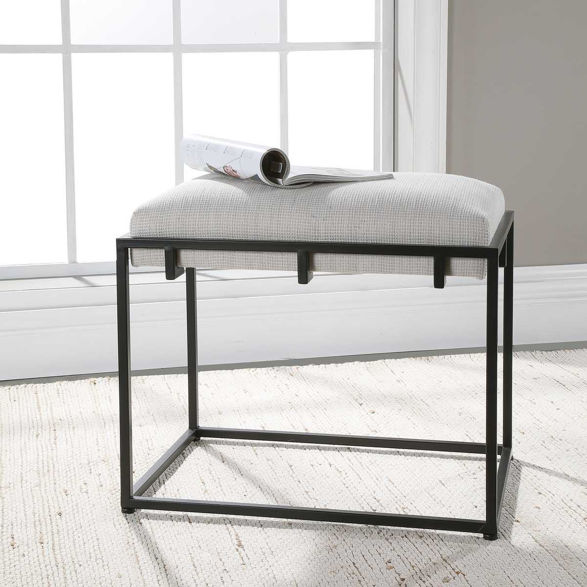 Paradox Small Bench, Black – Furniture by Uttermost | Sutter & Vale