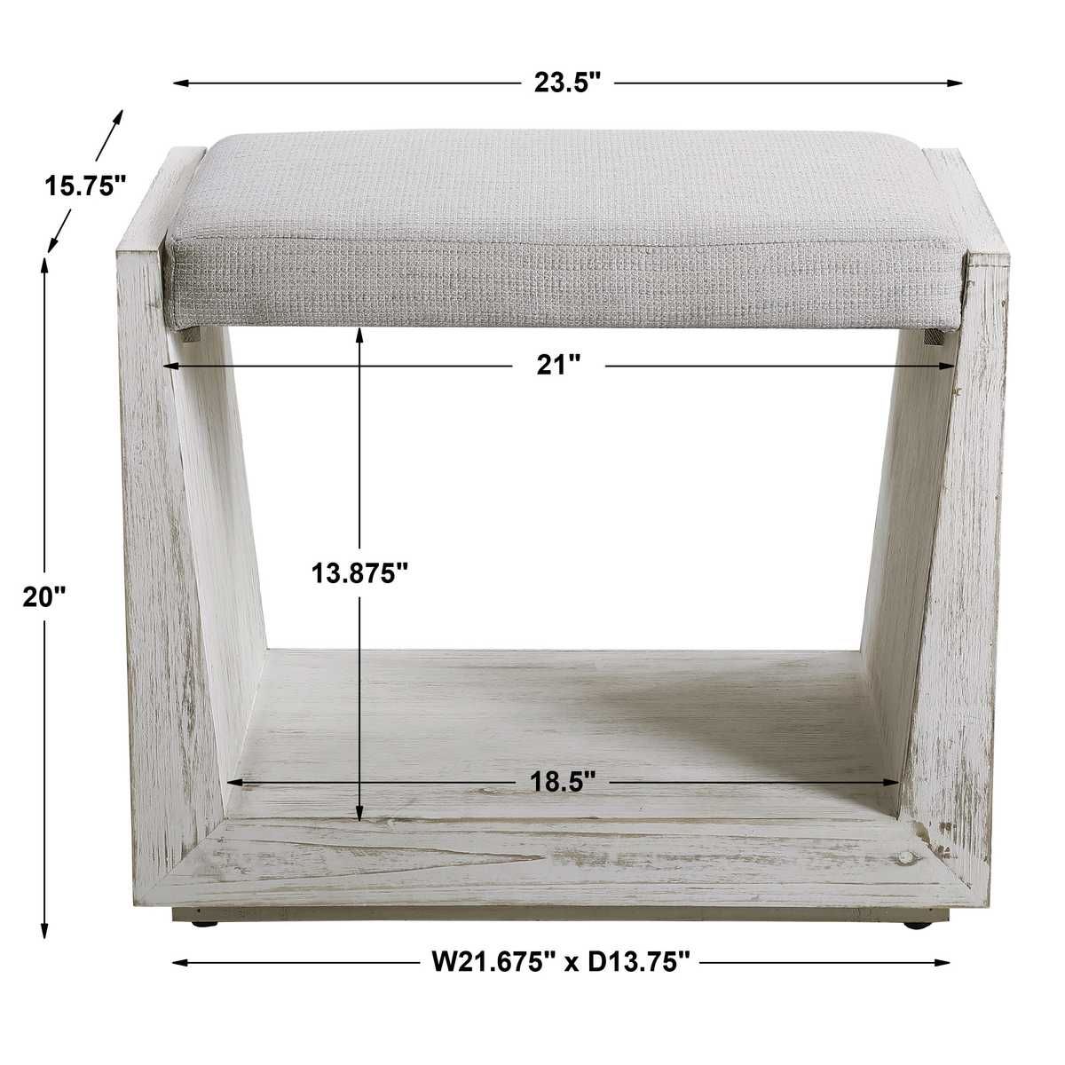 Cabana Small Bench – Furniture by Uttermost | Sutter & Vale