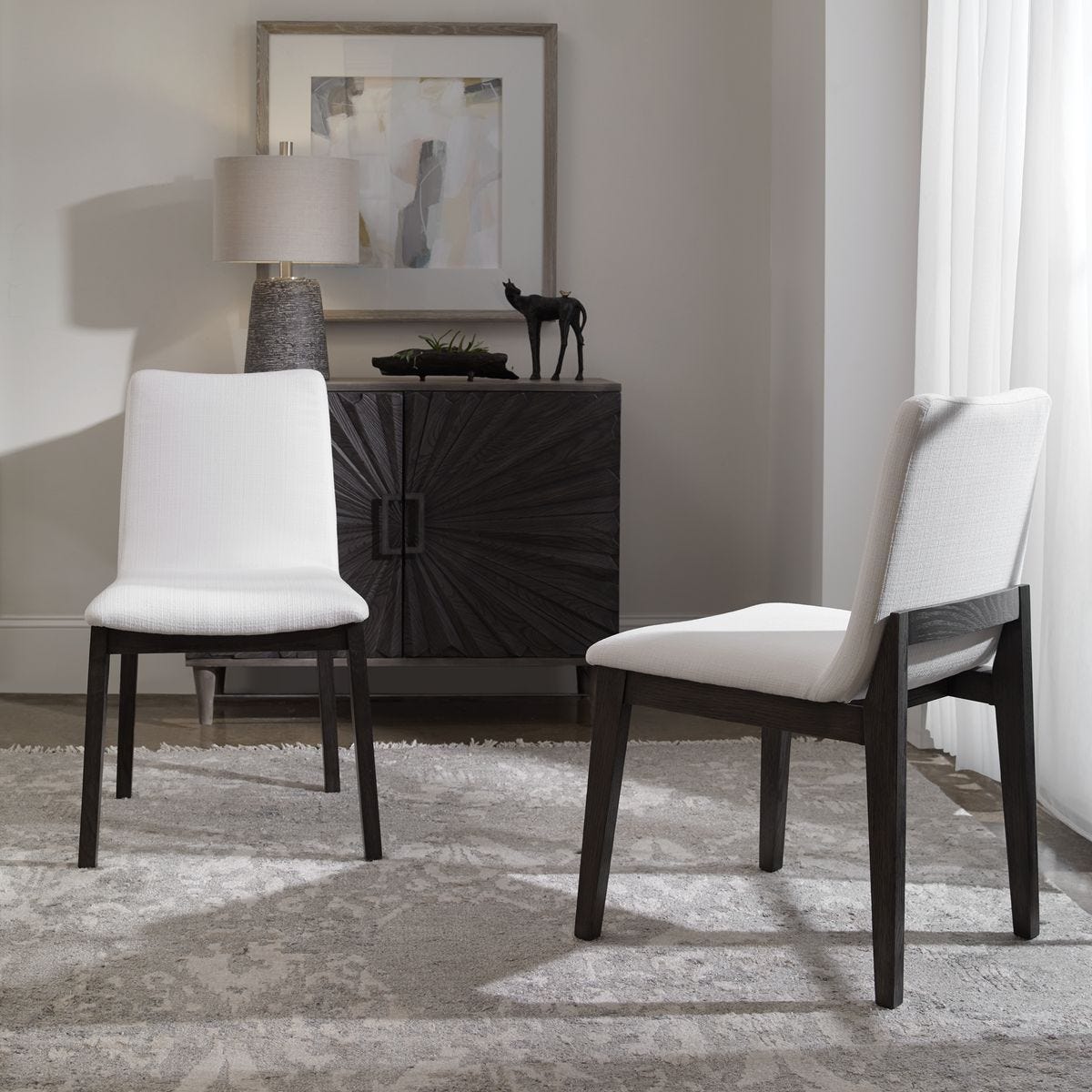 Delano Armless Chair, Espresso, 2 Per Box, Priced Each – Furniture by Uttermost | Sutter & Vale