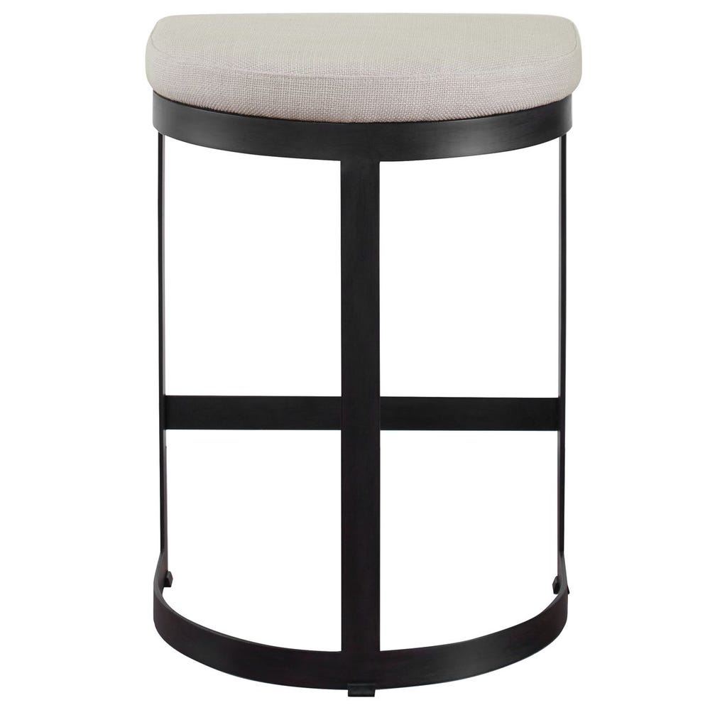 Ivanna Counter Stool, Black - Beige