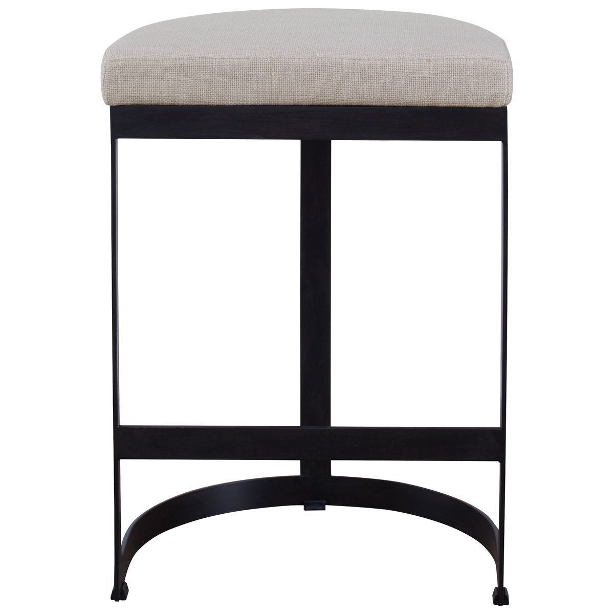 Ivanna Counter Stool, Black - Beige – Furniture by Uttermost | Sutter & Vale