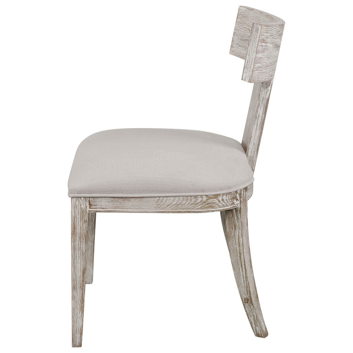 Idris Armless Chair, White, 2 Per Box, Priced Each – Furniture by Uttermost | Sutter & Vale