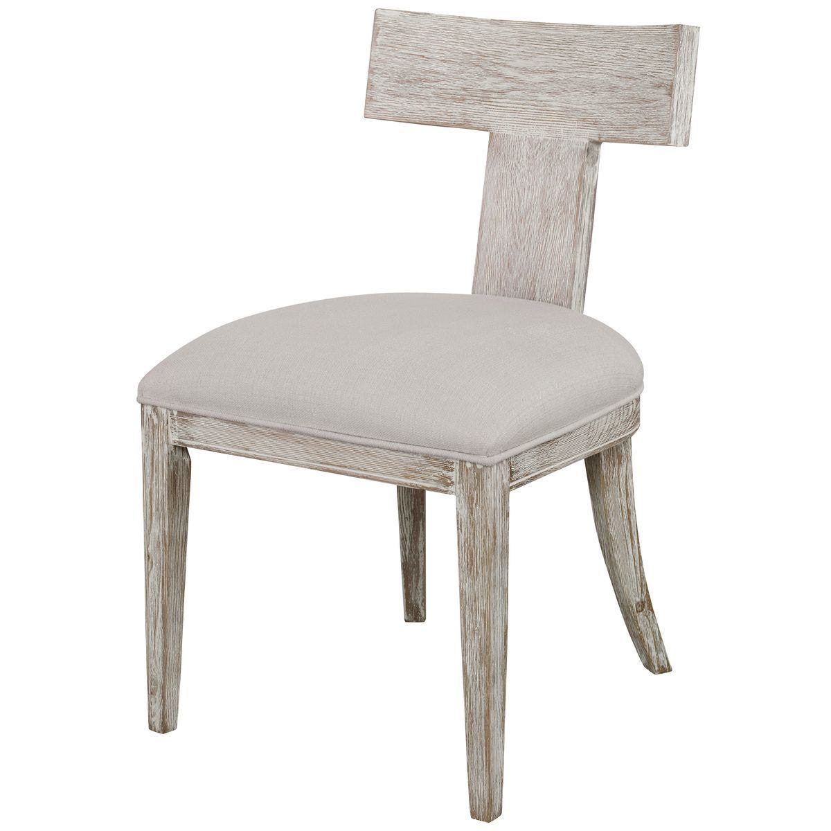 Idris Armless Chair, White, 2 Per Box, Priced Each – Furniture by Uttermost | Sutter & Vale