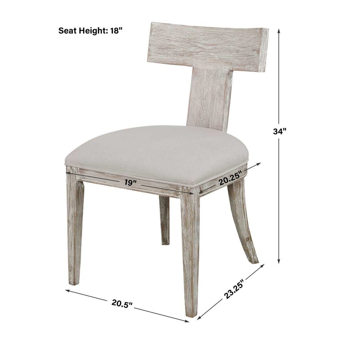 Idris Armless Chair, White, 2 Per Box, Priced Each