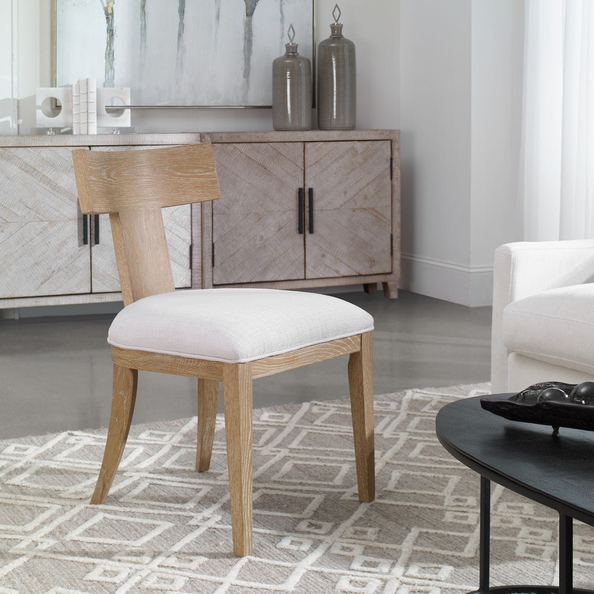 Idris Armless Chair, Natural – Furniture by Uttermost | Sutter & Vale