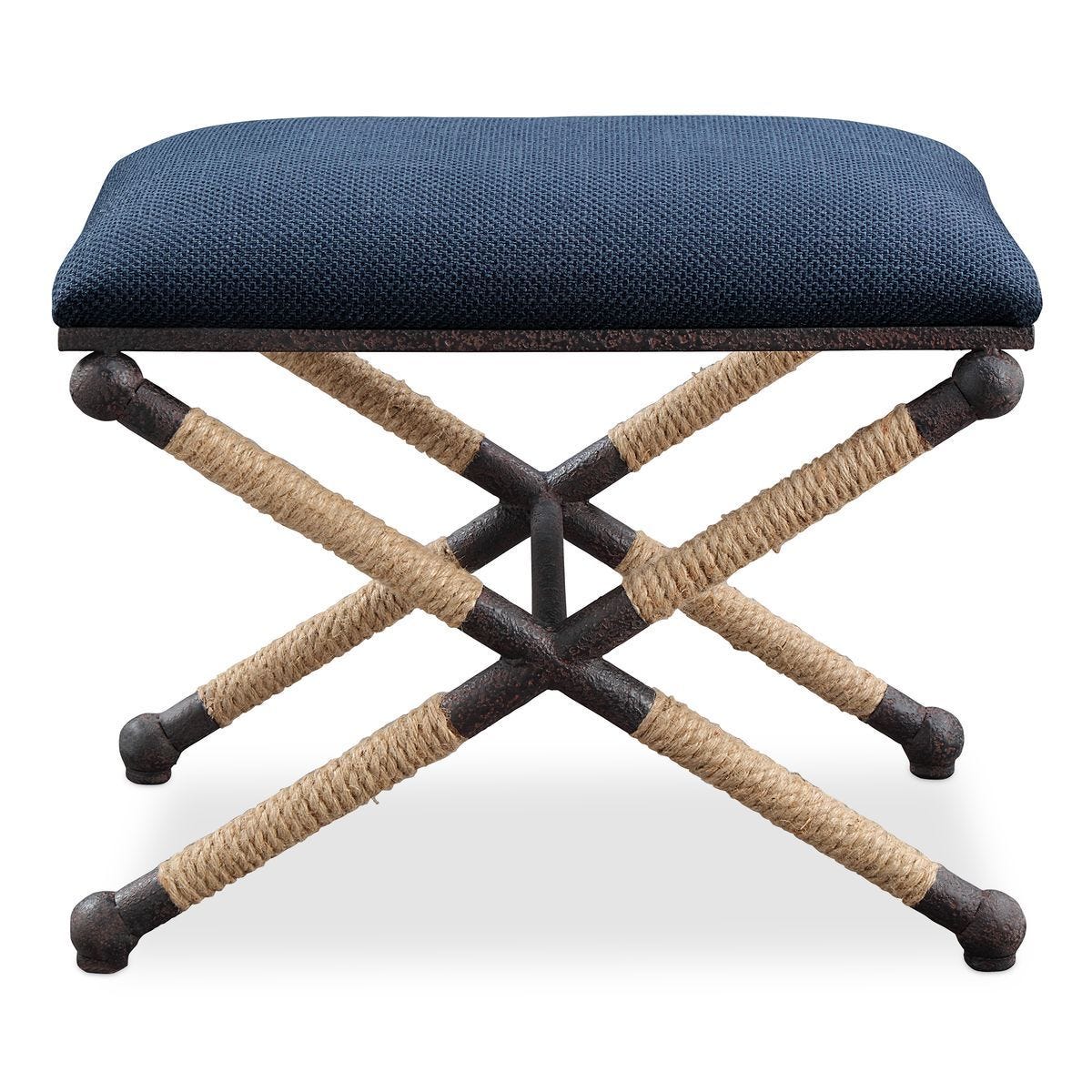 Firth Small Bench, Navy – Furniture by Uttermost | Sutter & Vale