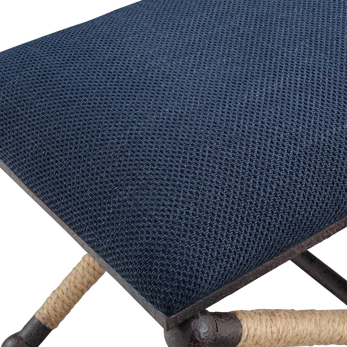 Firth Small Bench, Navy – Furniture by Uttermost | Sutter & Vale