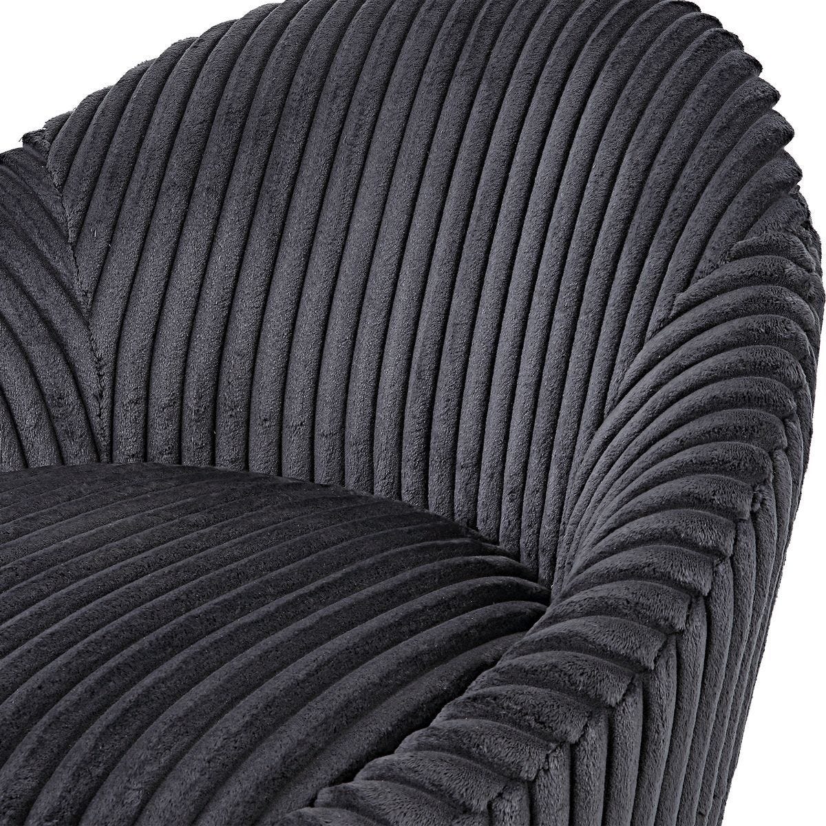 Crue Swivel Chair, Gunmetal – Furniture by Uttermost | Sutter & Vale
