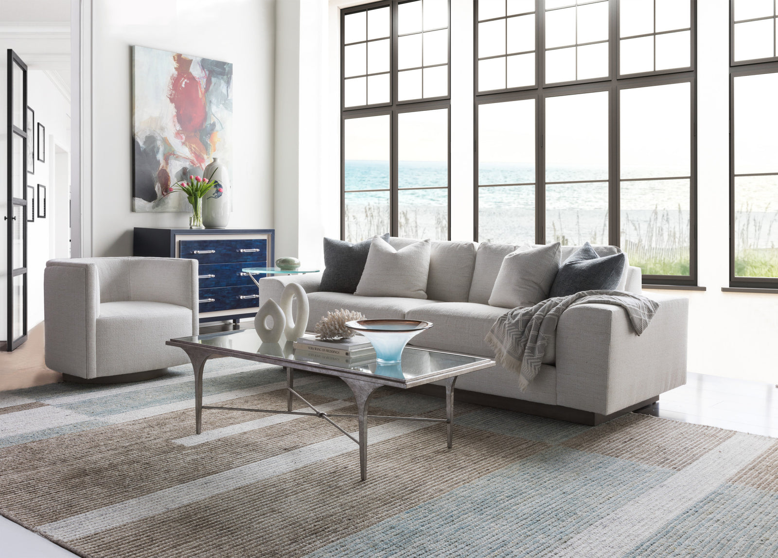 Porto Silver Rectangular Cocktail Table