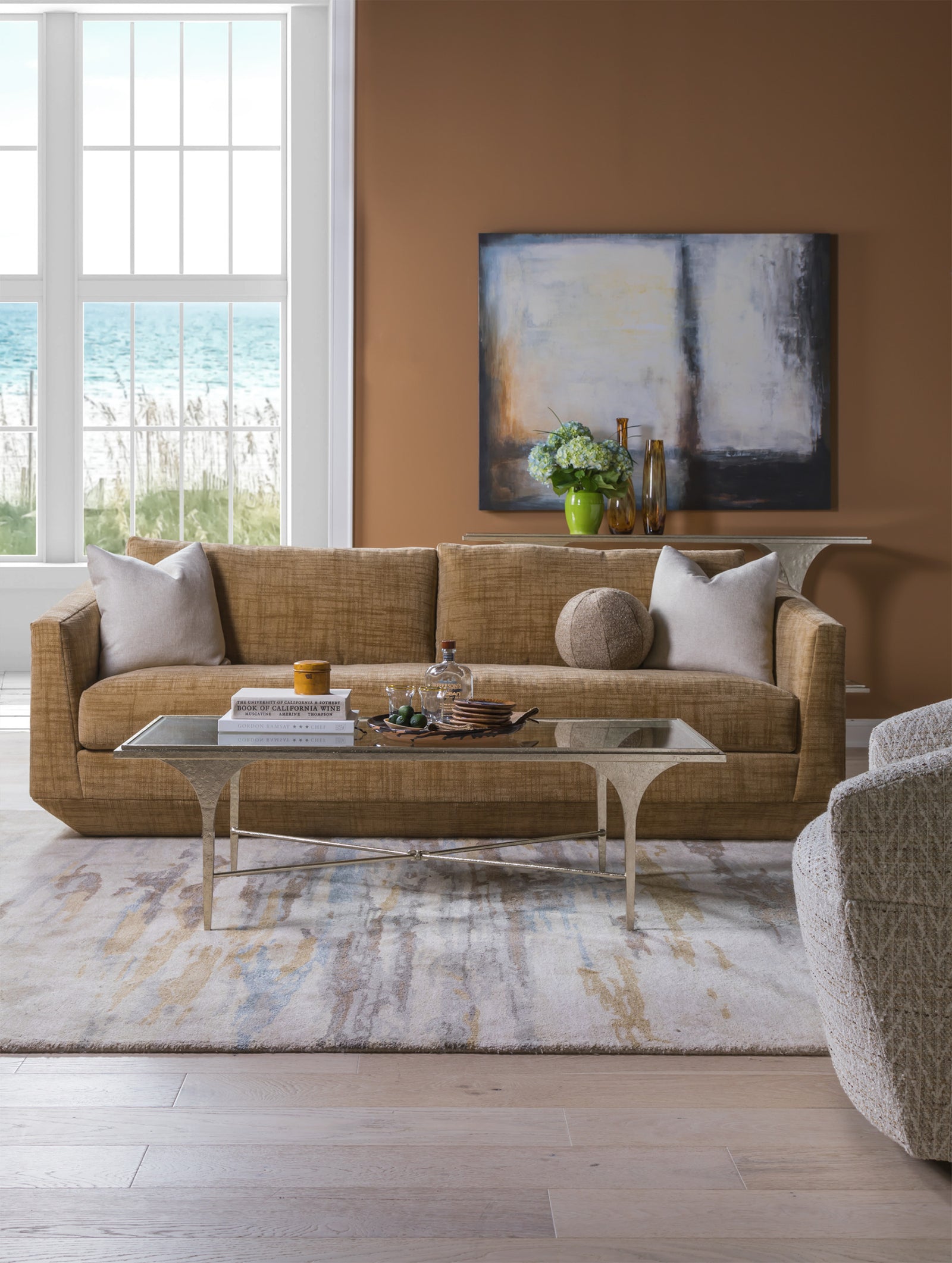 Porto Champagne Rectangular Cocktail Table