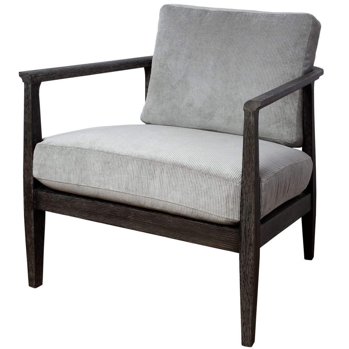 Brunei Accent Chair, Gray – Furniture by Uttermost | Sutter & Vale