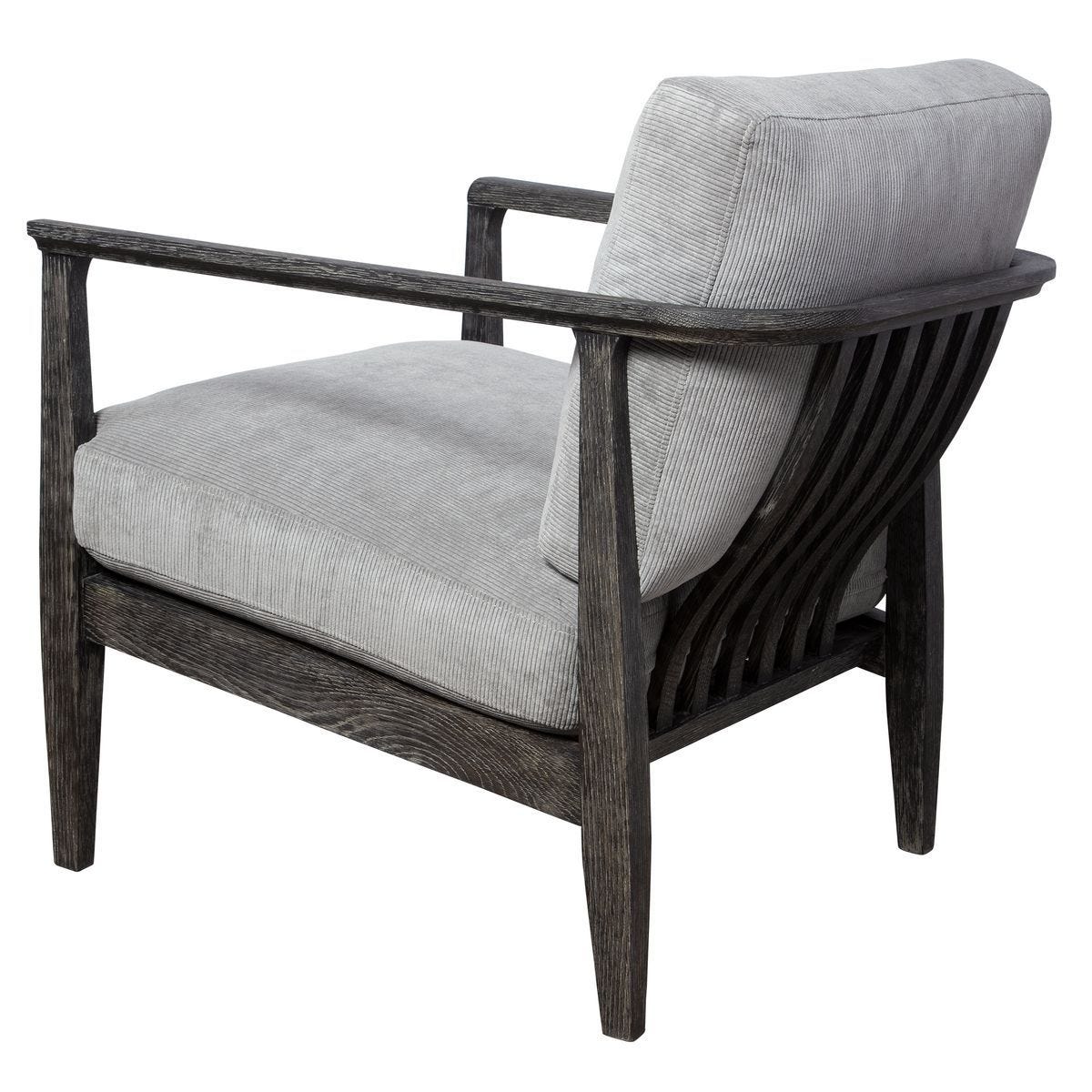 Brunei Accent Chair, Gray – Furniture by Uttermost | Sutter & Vale