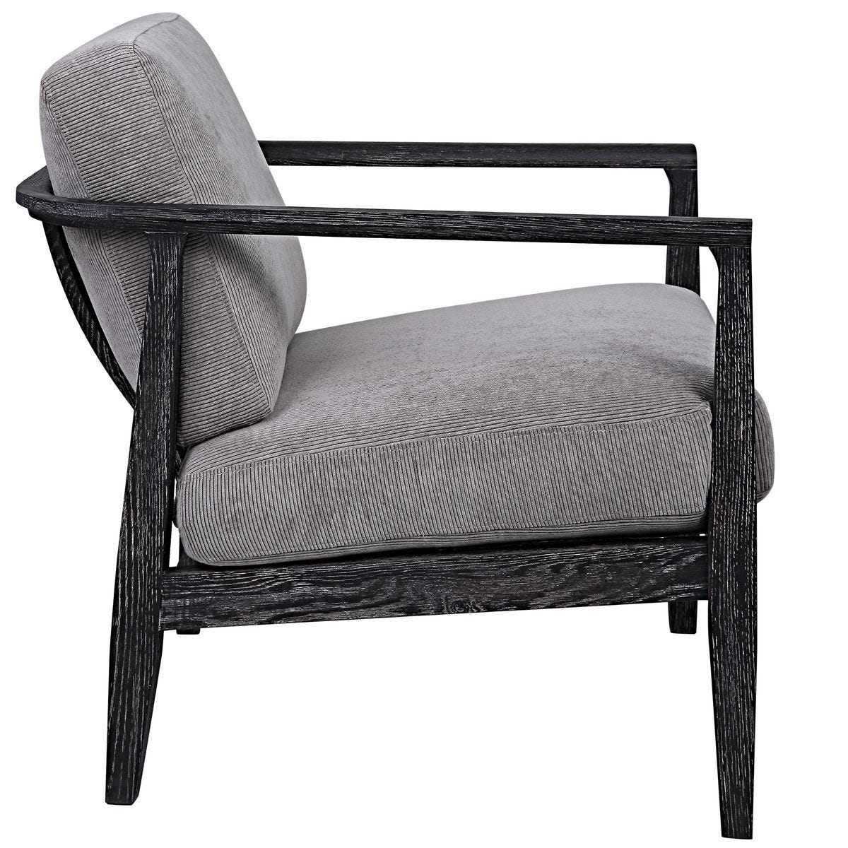 Brunei Accent Chair, Gray – Furniture by Uttermost | Sutter & Vale