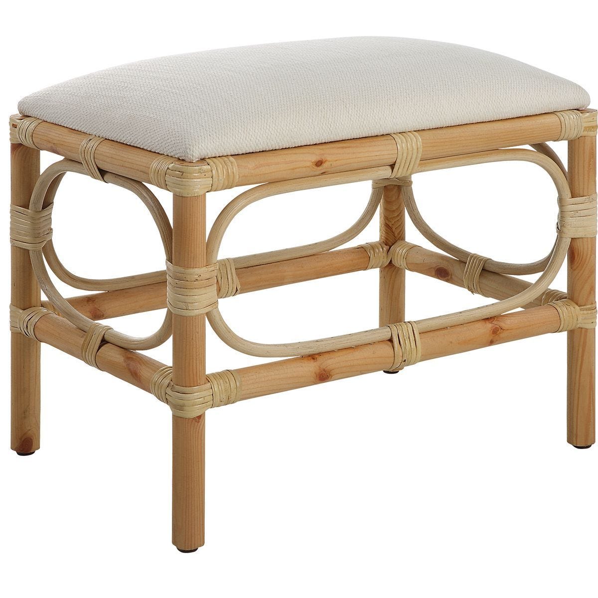 Laguna Small Bench, White – Furniture by Uttermost | Sutter & Vale