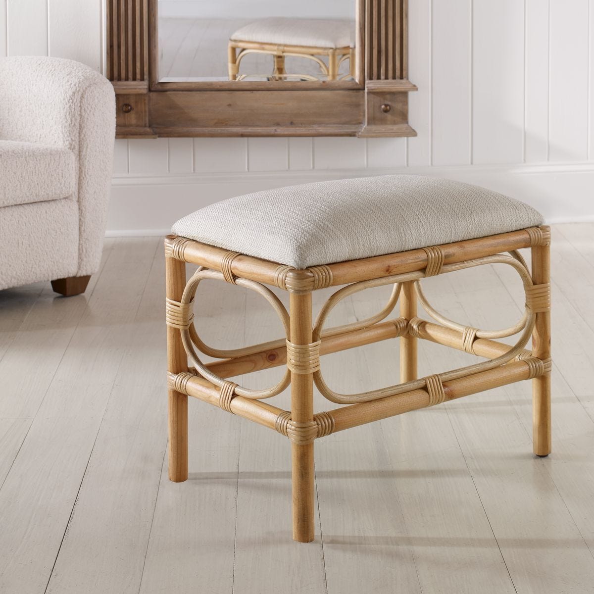 Laguna Small Bench, White – Furniture by Uttermost | Sutter & Vale