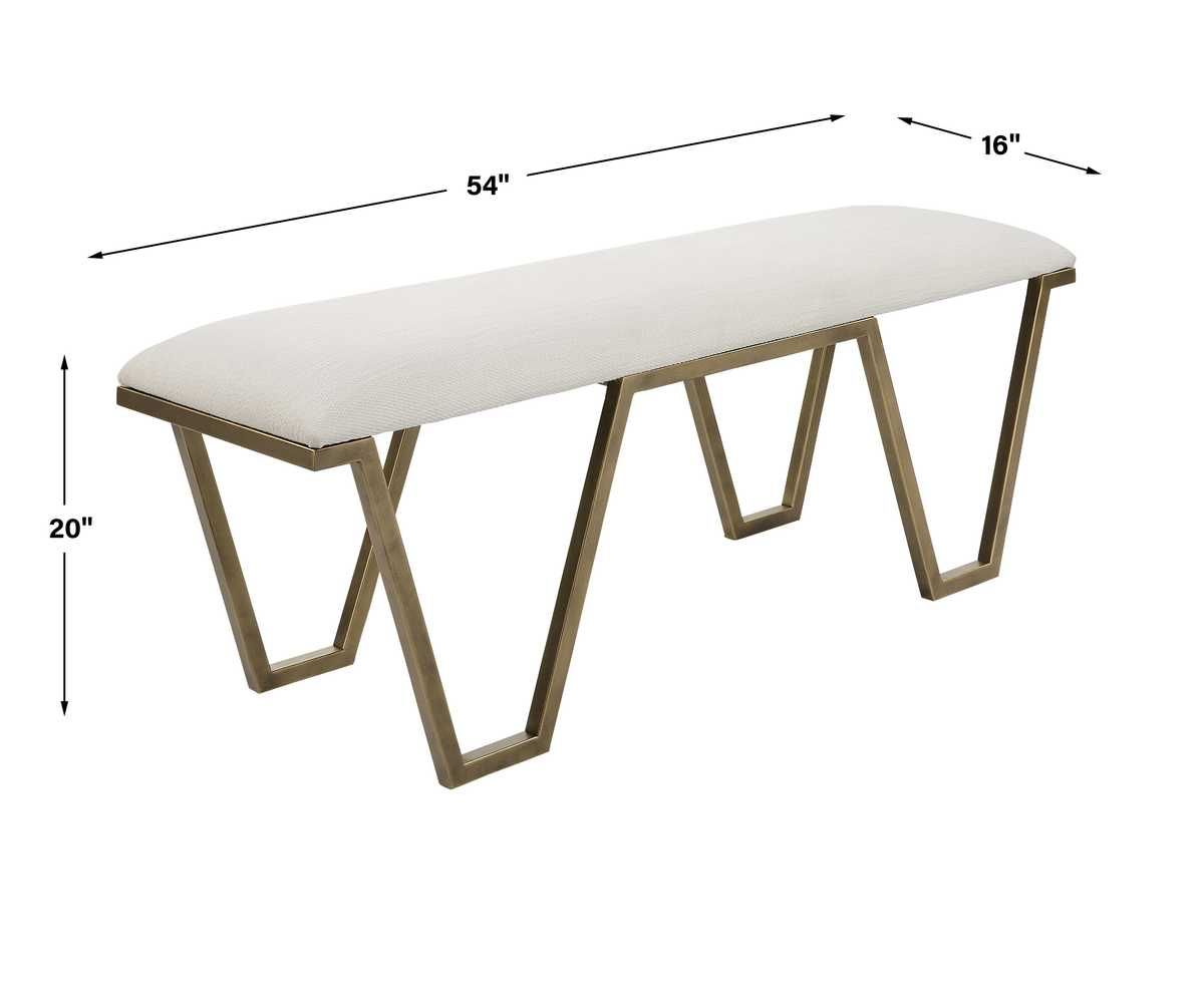 Farrah Bench – Furniture by Uttermost | Sutter & Vale