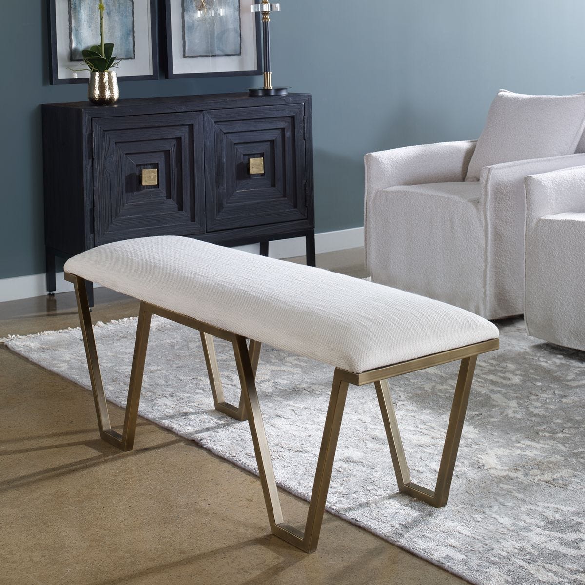 Farrah Bench – Furniture by Uttermost | Sutter & Vale