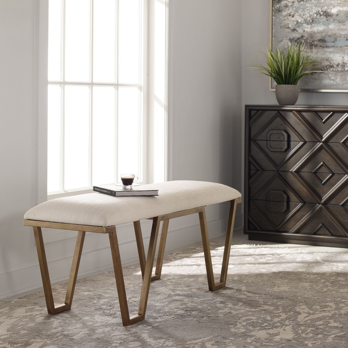 Farrah Bench – Furniture by Uttermost | Sutter & Vale