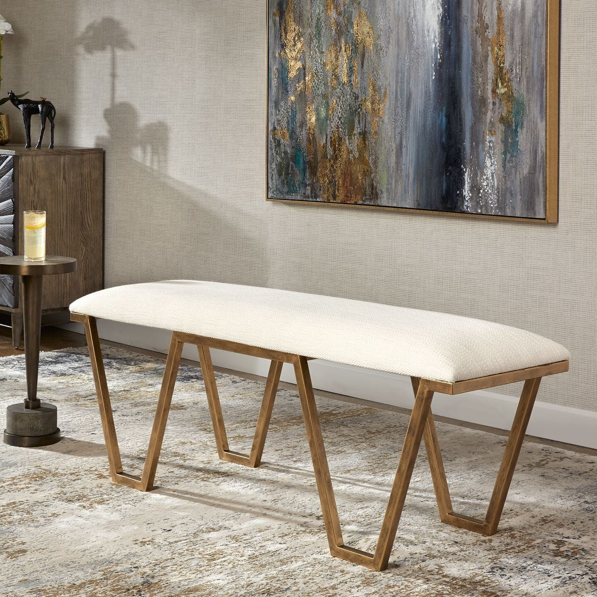 Farrah Bench – Furniture by Uttermost | Sutter & Vale