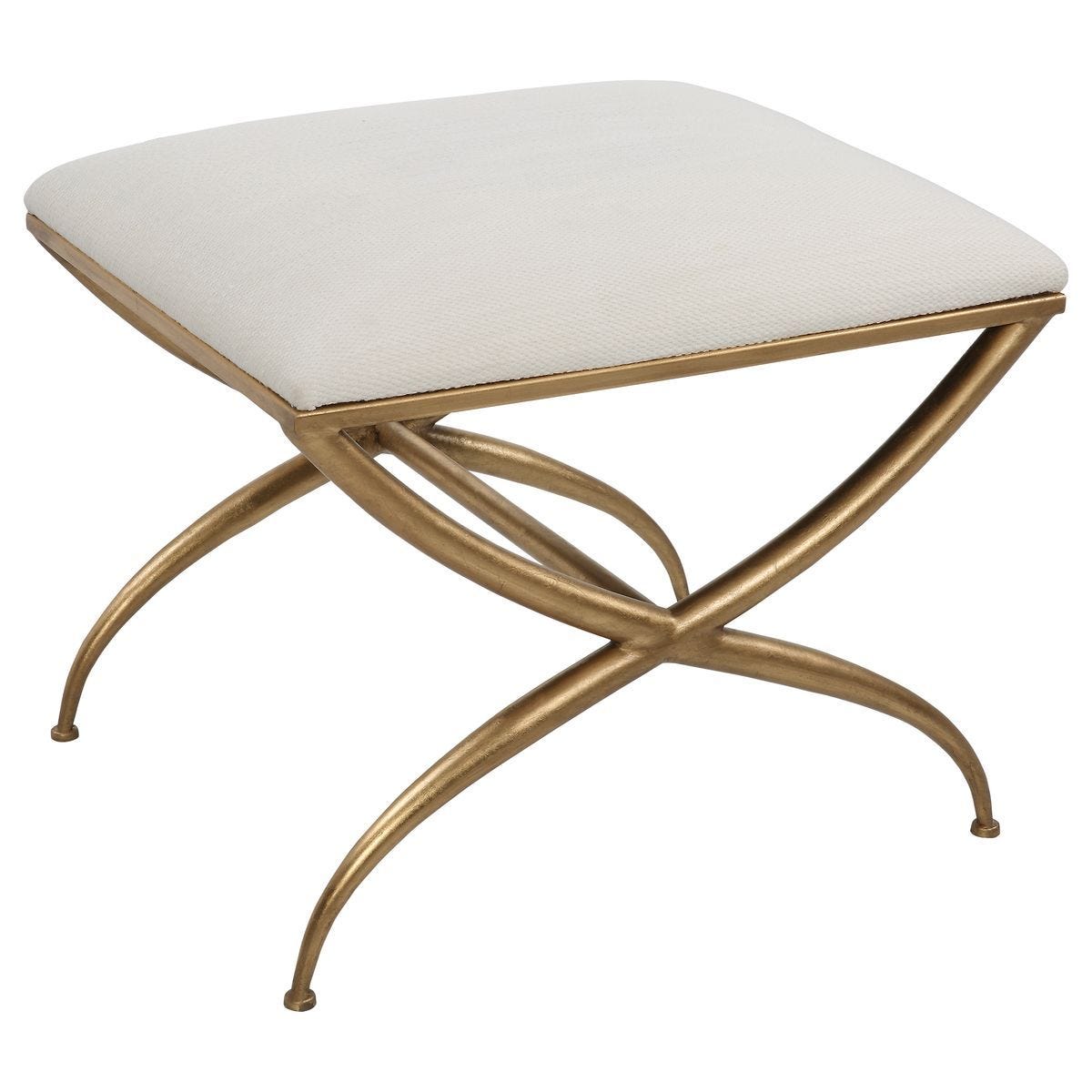 Crossing Small Bench, White – Furniture by Uttermost | Sutter & Vale