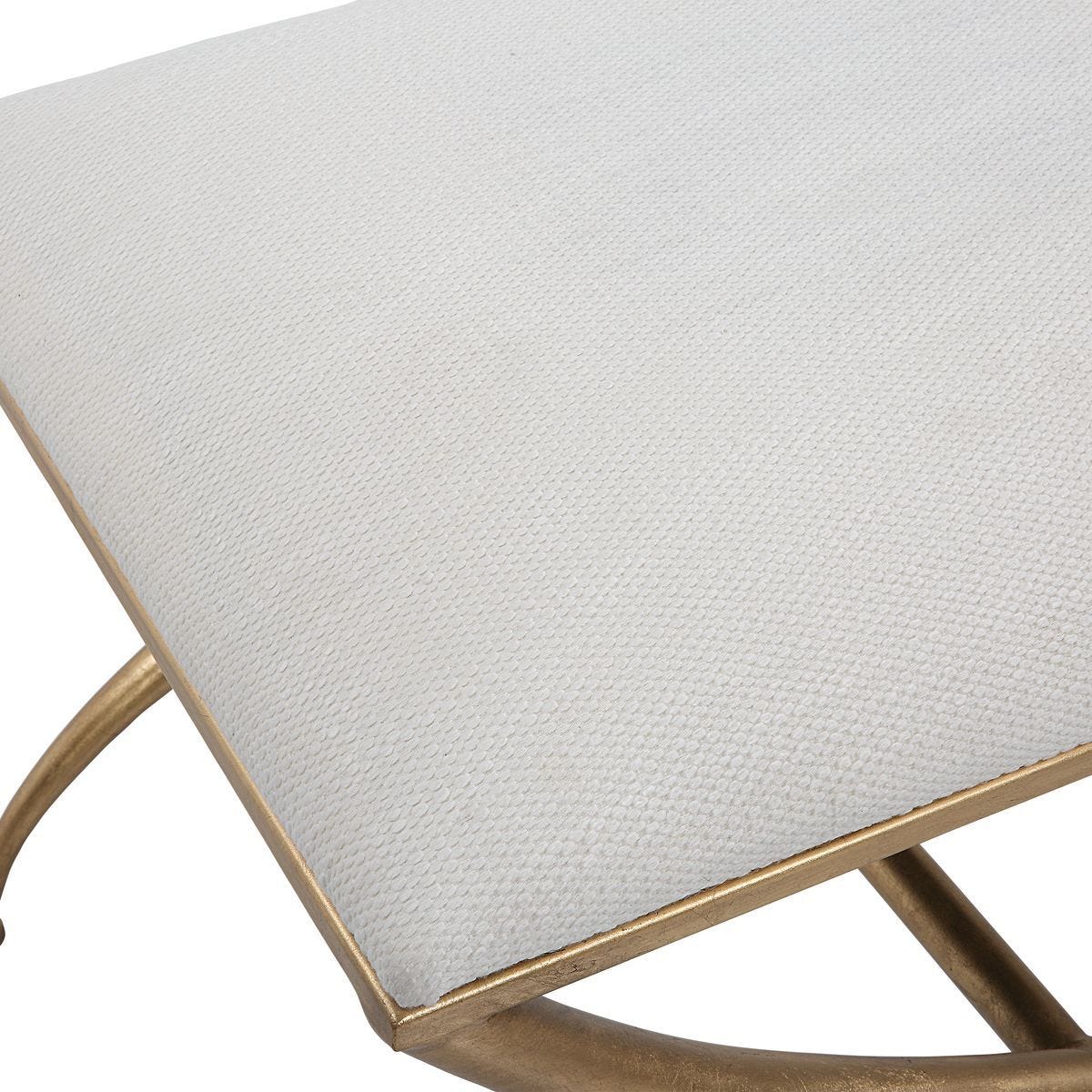 Crossing Small Bench, White – Furniture by Uttermost | Sutter & Vale