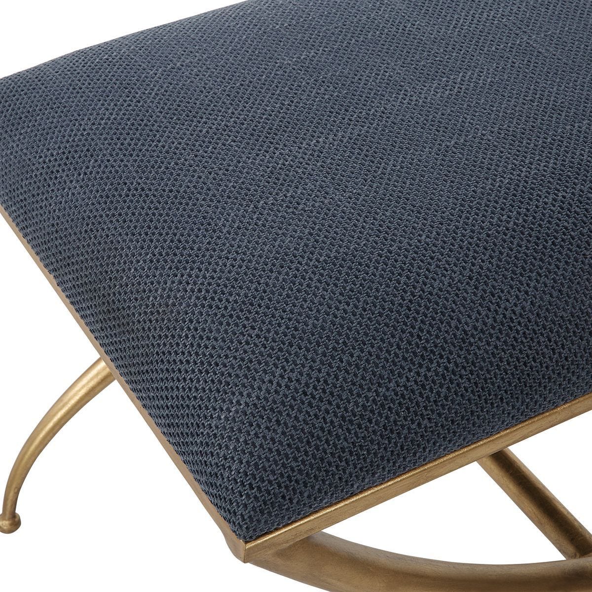 Crossing Small Bench, Navy – Furniture by Uttermost | Sutter & Vale
