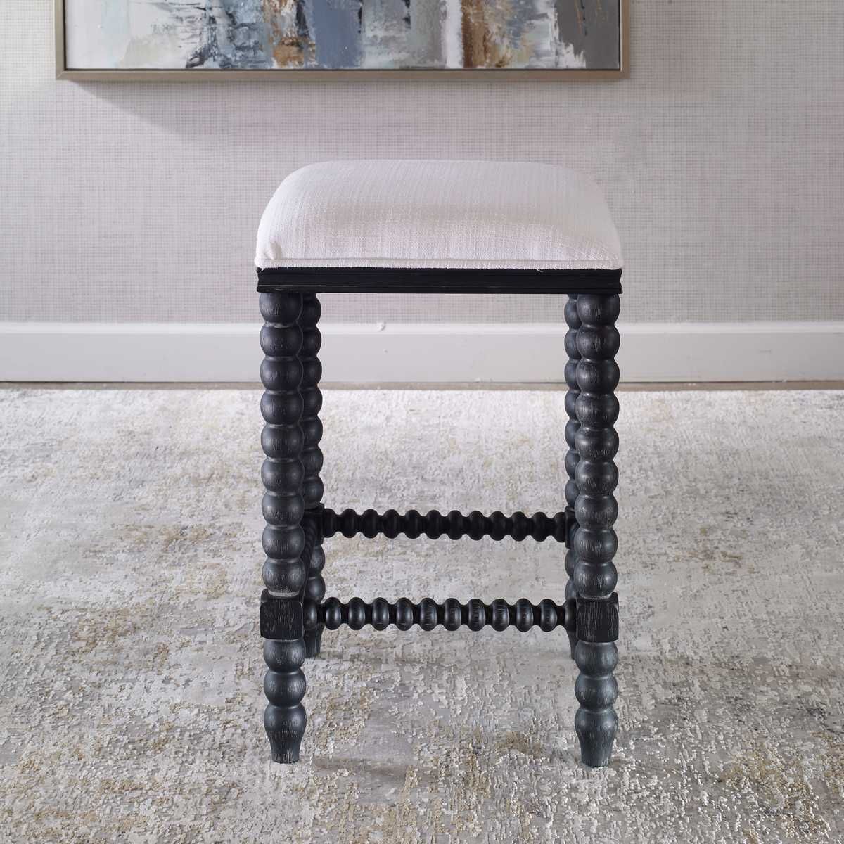 Pryce Counter Stool, Black – Furniture by Uttermost | Sutter & Vale