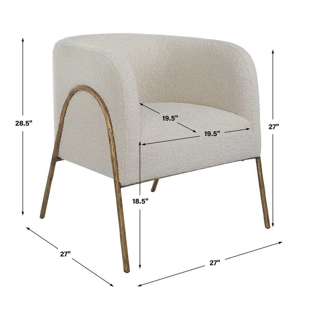 Jacobsen Accent Chair, Natural Shearling