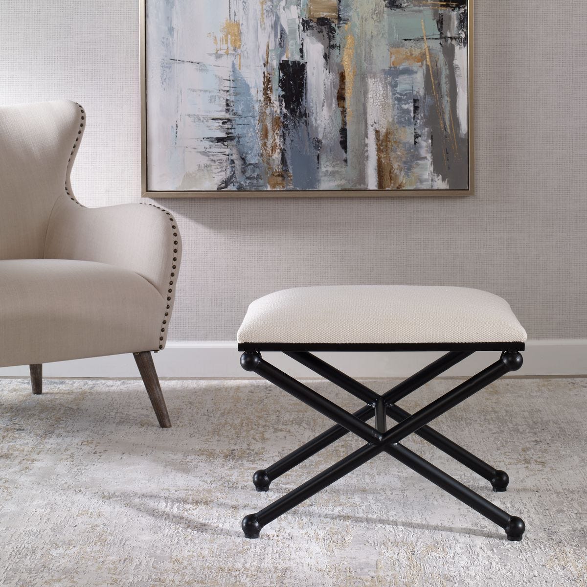 Andrews Small Bench – Furniture by Uttermost | Sutter & Vale