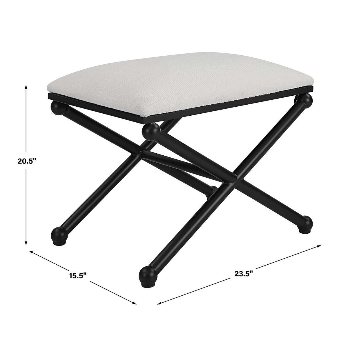 Andrews Small Bench – Furniture by Uttermost | Sutter & Vale