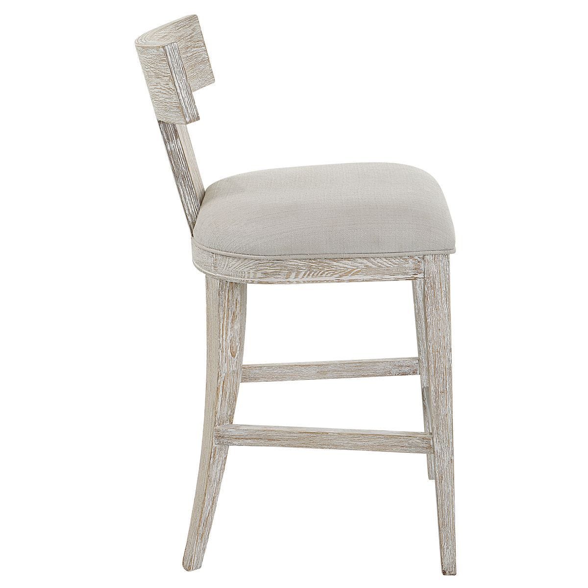 Idris Counter Stool, White – Furniture by Uttermost | Sutter & Vale