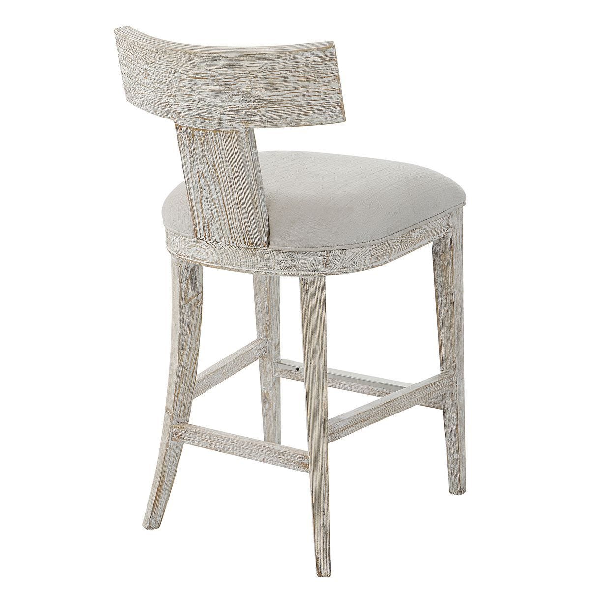 Idris Counter Stool, White – Furniture by Uttermost | Sutter & Vale