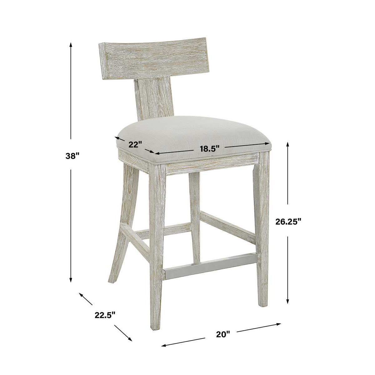 Idris Counter Stool, White