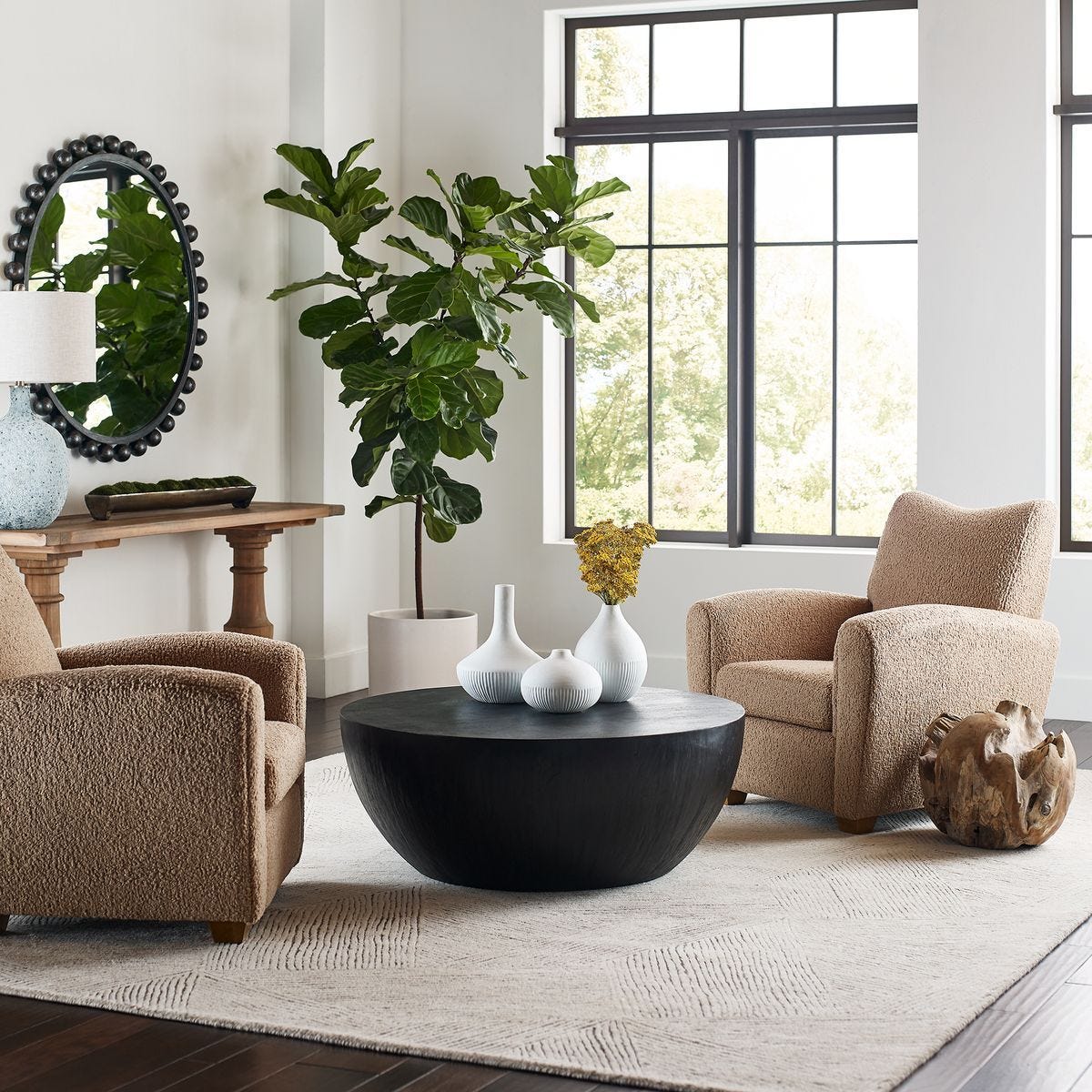Teddy Accent Chair, Latte – Furniture by Uttermost | Sutter & Vale