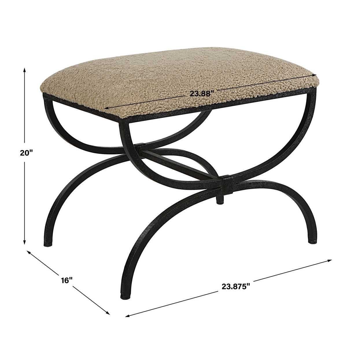 Hacienda Small Bench – Furniture by Uttermost | Sutter & Vale