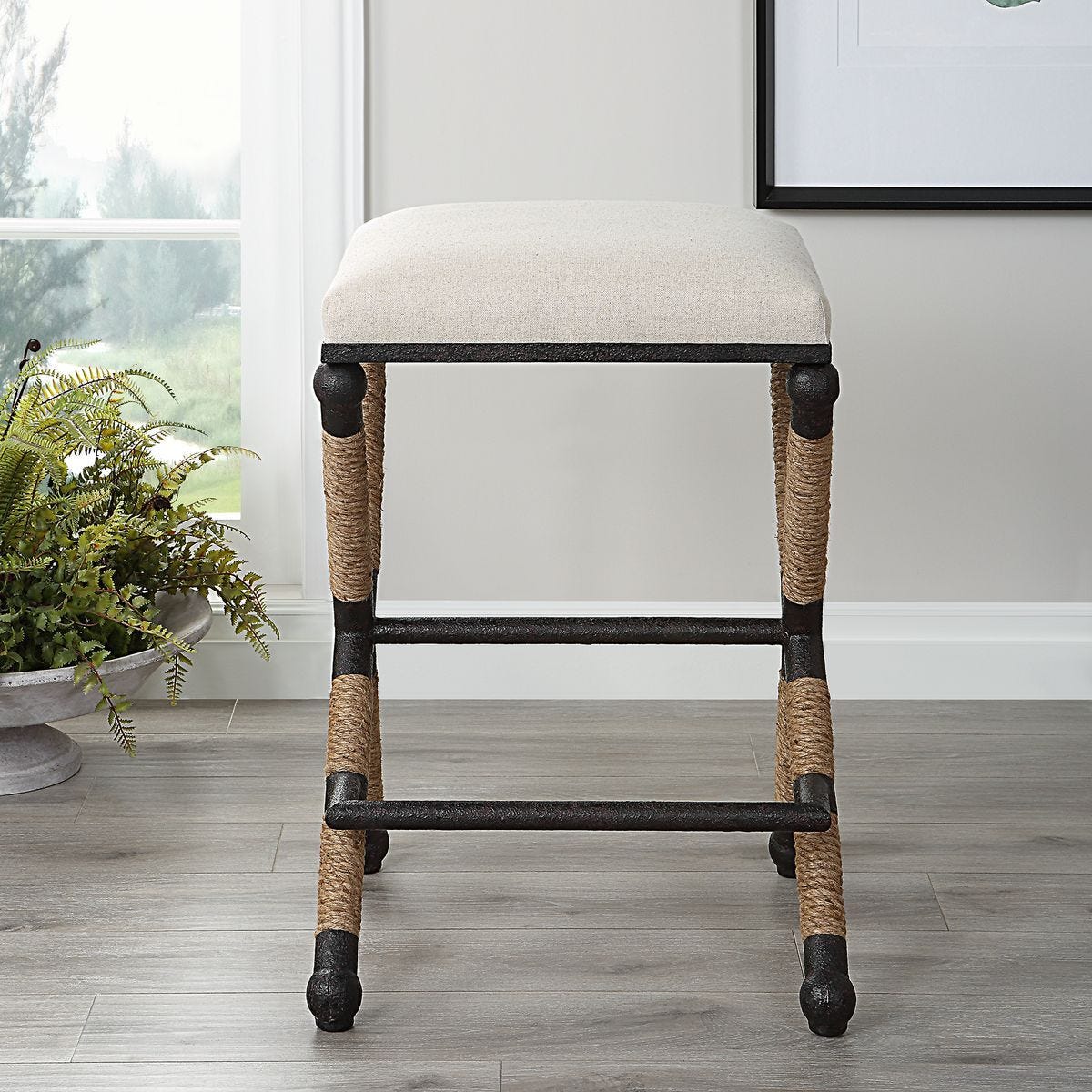 Firth Counter Stool, Oatmeal – Furniture by Uttermost | Sutter & Vale
