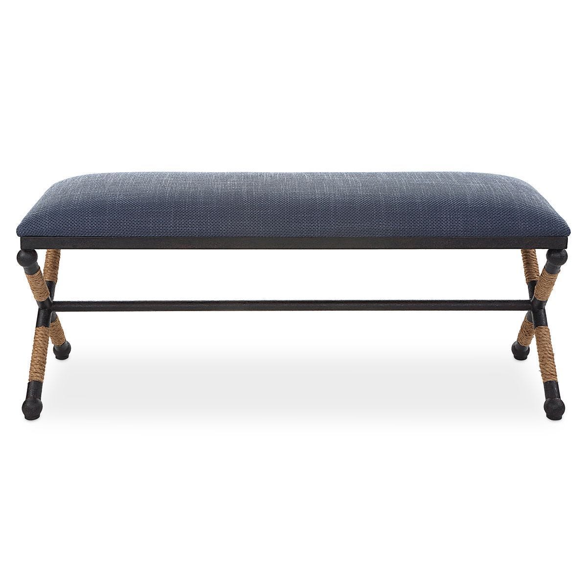 Firth Bench, Navy – Furniture by Uttermost | Sutter & Vale