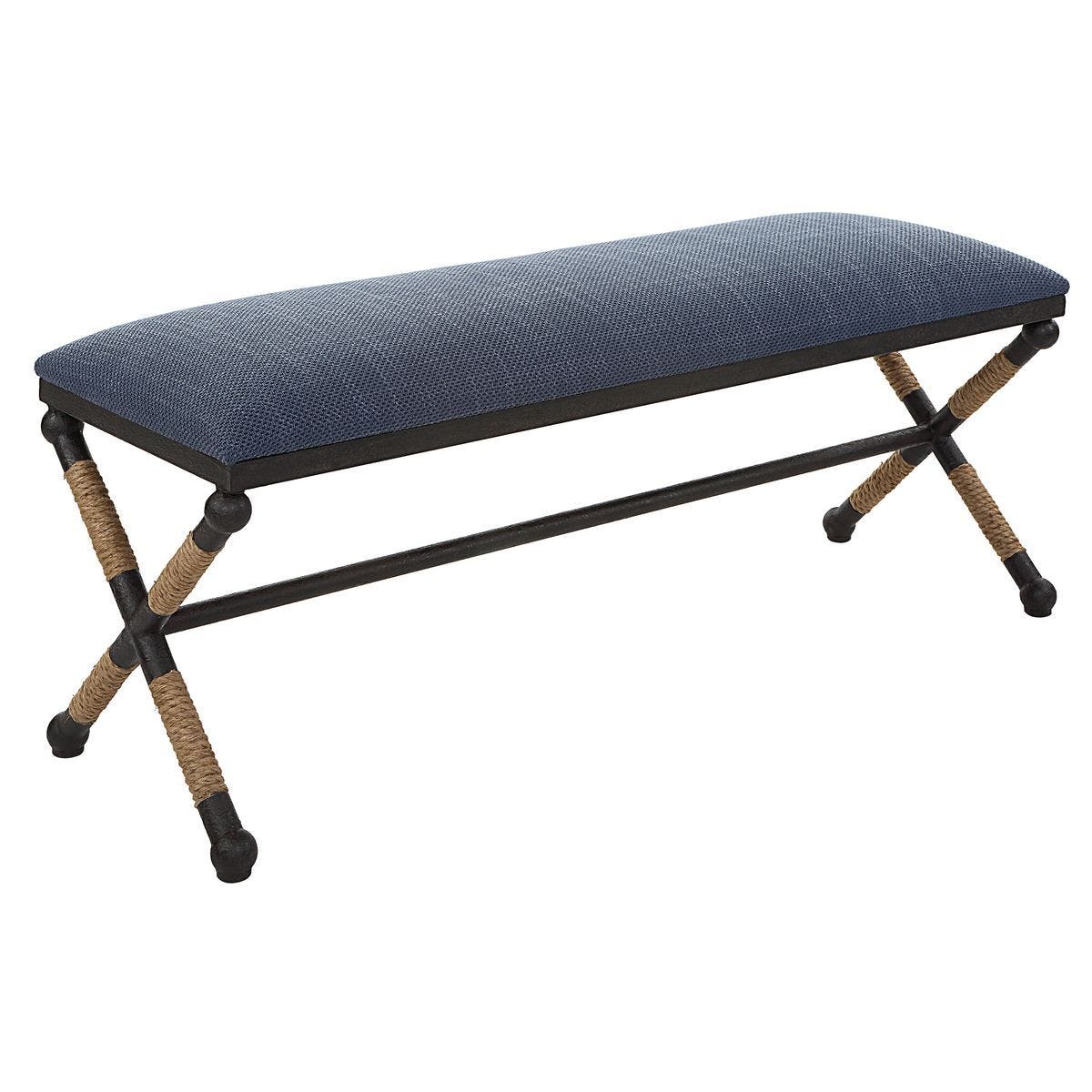 Firth Bench, Navy – Furniture by Uttermost | Sutter & Vale