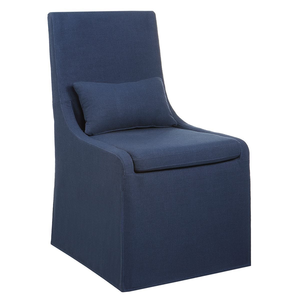 Coley Armless Chair, Denim – Furniture by Uttermost | Sutter & Vale