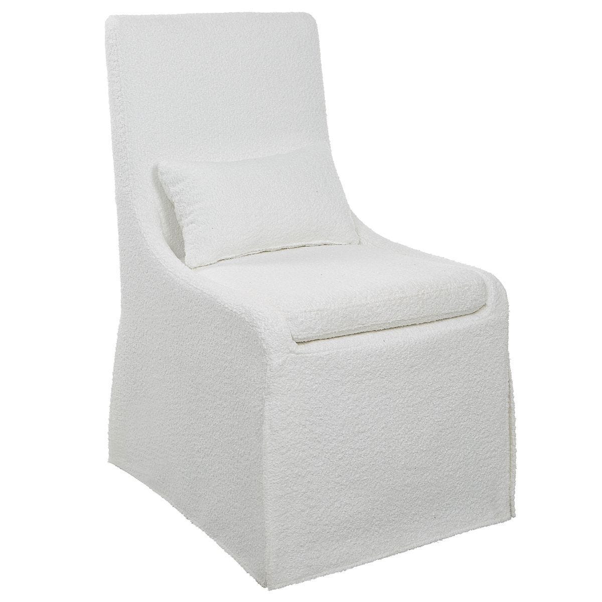 Coley Armless Chair, White – Furniture by Uttermost | Sutter & Vale