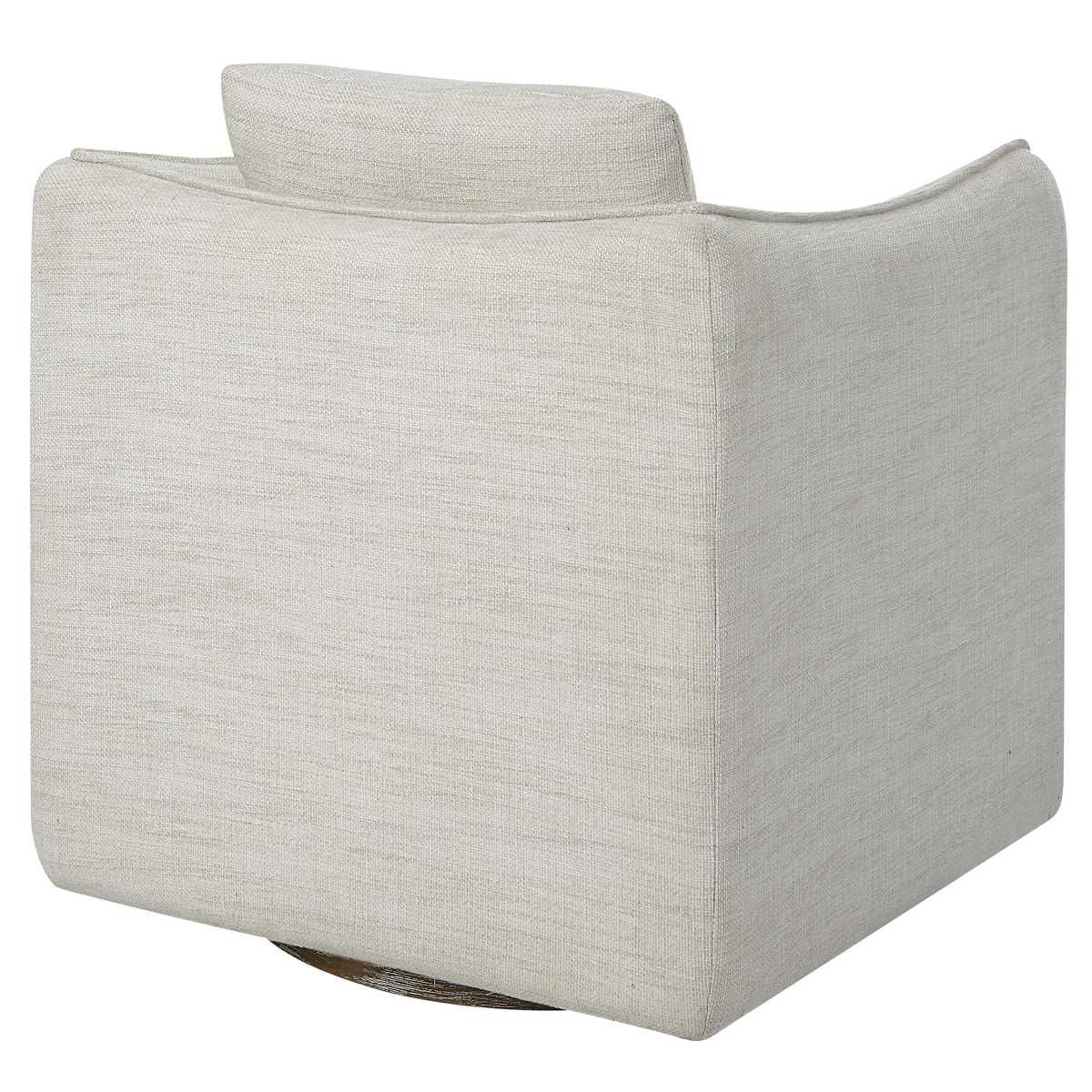 Corben Swivel Chair, White – Furniture by Uttermost | Sutter & Vale