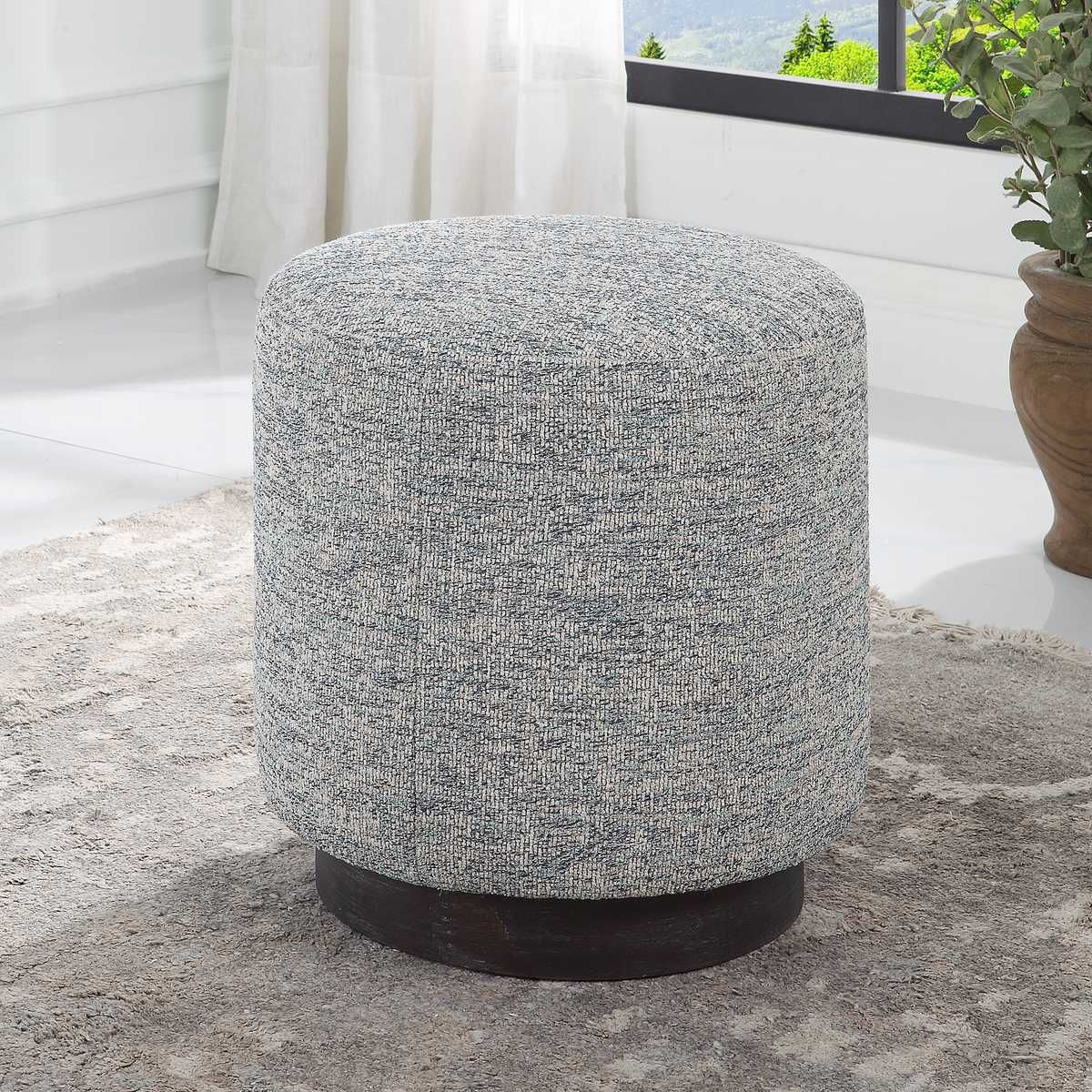 Avila Ottoman, Tweed – Furniture by Uttermost | Sutter & Vale