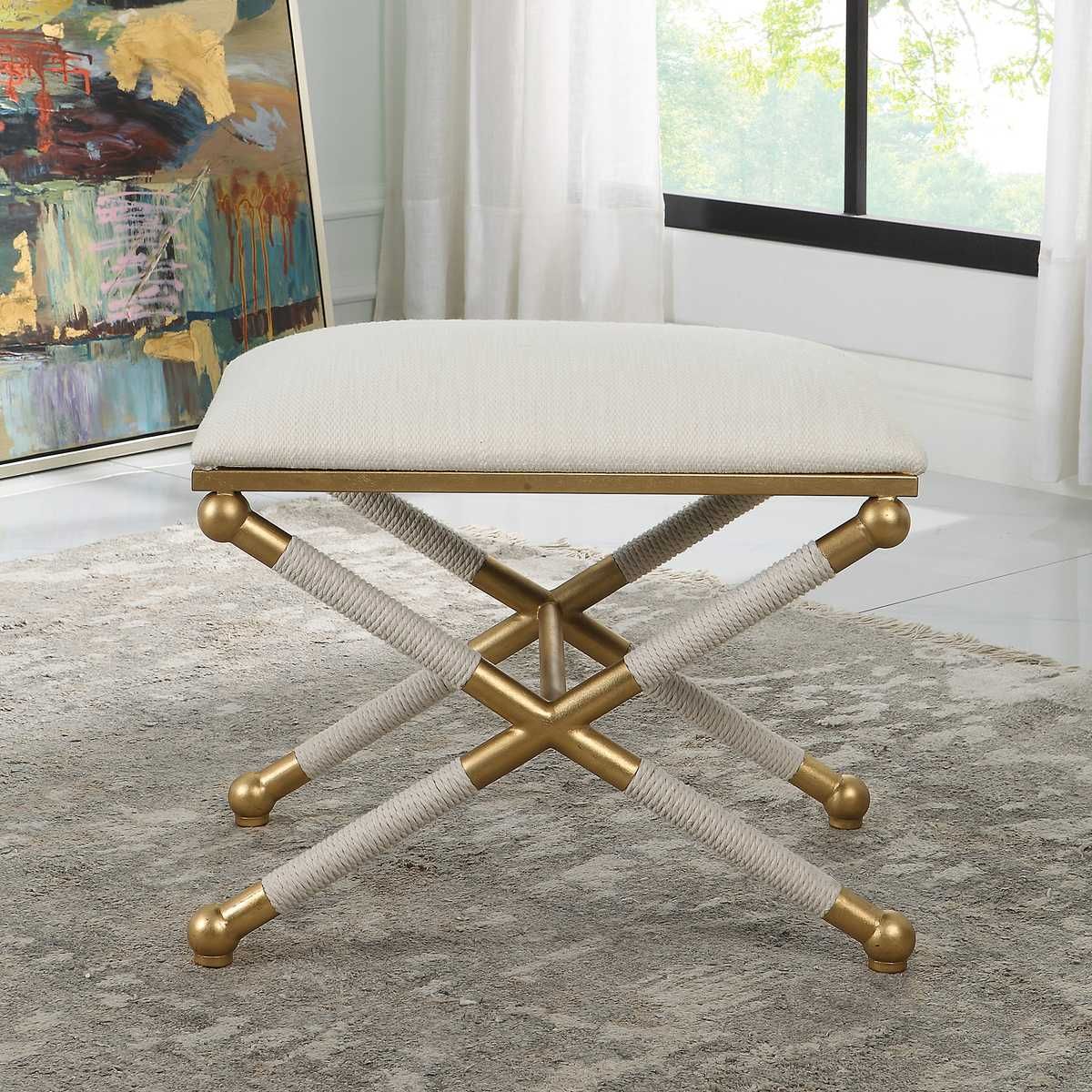 Socialite Small Bench – Furniture by Uttermost | Sutter & Vale