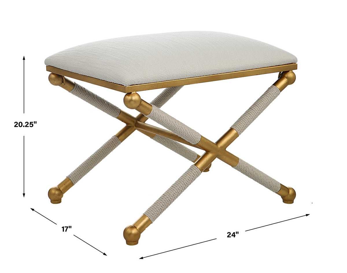 Socialite Small Bench – Furniture by Uttermost | Sutter & Vale