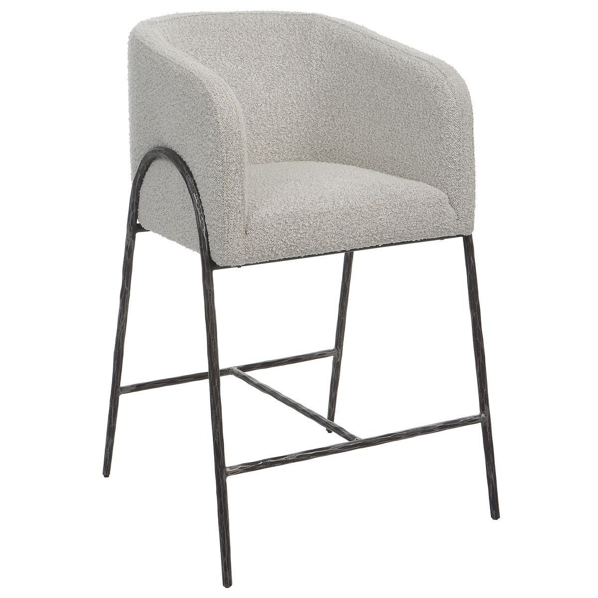 Jacobsen Counter Stool, Gray – Furniture by Uttermost | Sutter & Vale