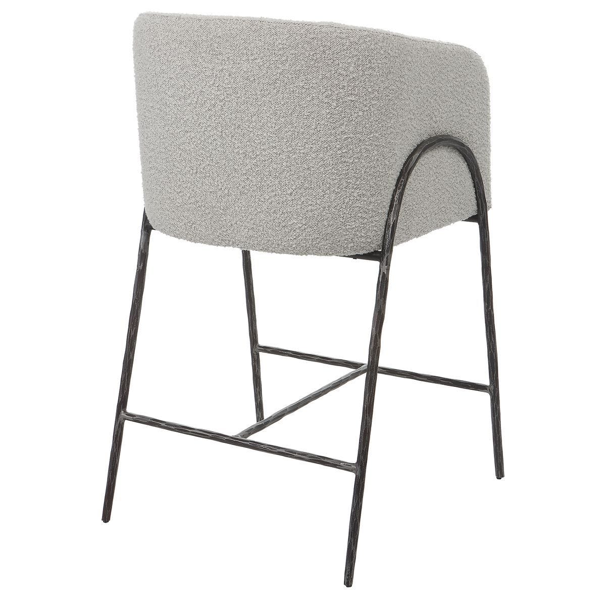 Jacobsen Counter Stool, Gray – Furniture by Uttermost | Sutter & Vale