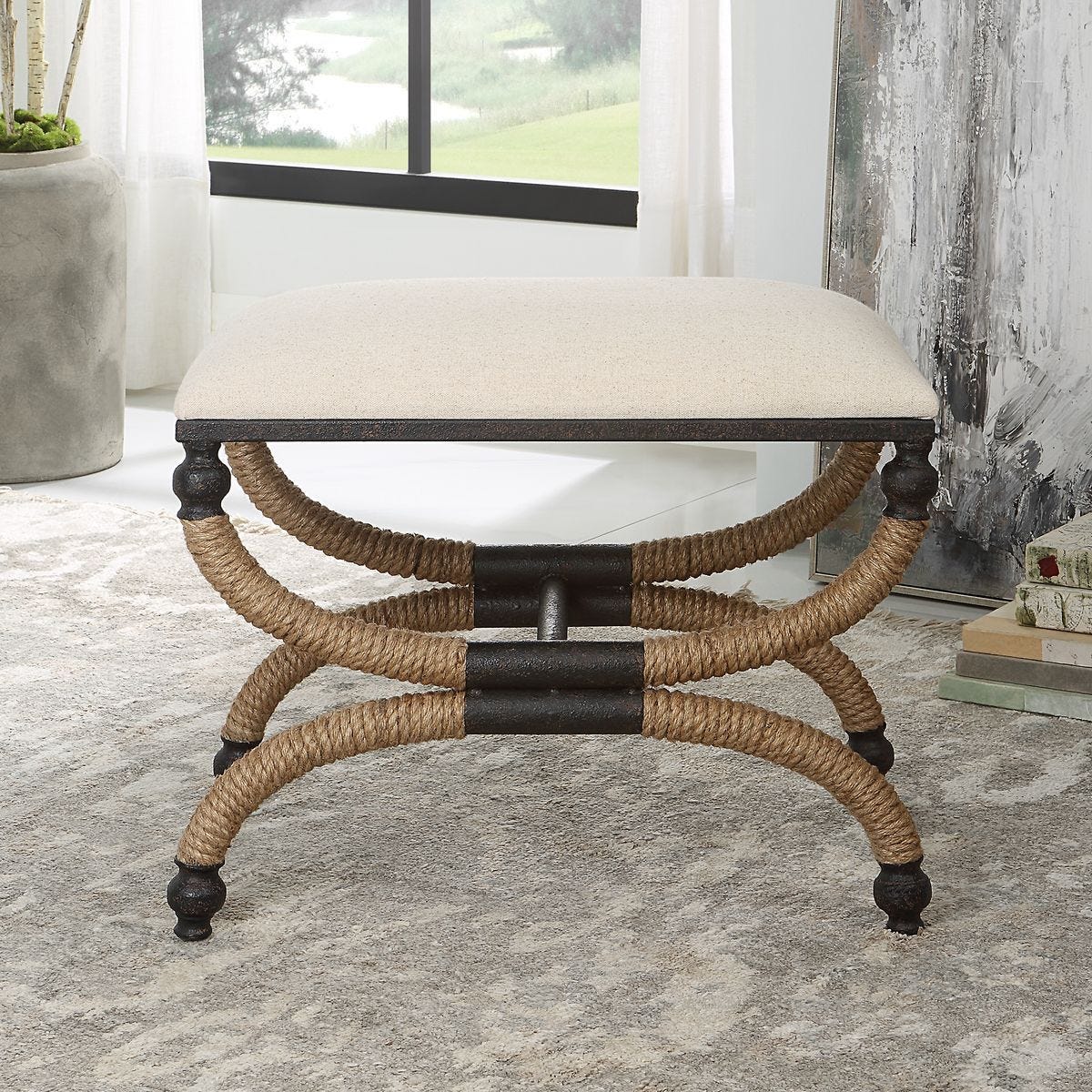 Icaria Small Bench – Furniture by Uttermost | Sutter & Vale