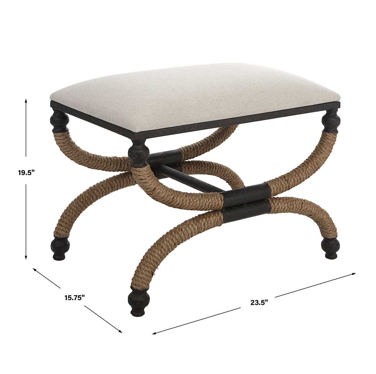Icaria Small Bench – Furniture by Uttermost | Sutter & Vale