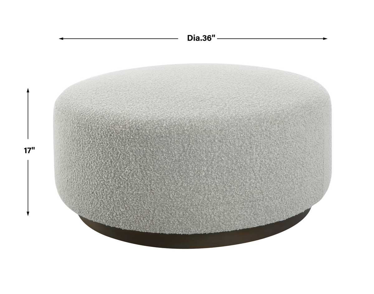 Avila Ottoman, Large, Gray – Furniture by Uttermost | Sutter & Vale